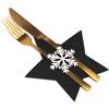 Christmas cutlery cover 4 pcs Star Black