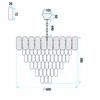 Lampada a sospensione in cristallo SWE100-CP 60cm GOLD