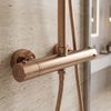 Conjunto de ducha con termostato Rea Parot Light Brush Copper