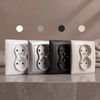 Double grounded socket with frame OSTE JNH002-G White