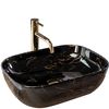 Aufsatzwaschbecken Rea Belinda Black Marble shiny