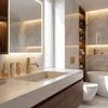 Bathroom faucet Rea Ontario Brush Gold