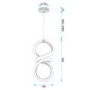 LAMPA WISZĄCA KRYSZTAŁOWA SPIRALA LED G070-CP Złota