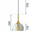 Skleněné kulové závěsné stropní svítidlo APP898-7CP