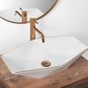 Умивалник за плот Rea Vegas White Rose Gold Edge