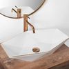 Countertop Basin Rea Vegas White Rose Gold Edge