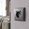 Single grounded socket with frame + 2x USB-A OSTE JNH003-G Grey