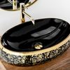 Aufsatzwaschbecken Rea  Meryl Black / Gold