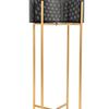 Set de 2 portes plantes en métal Gold-Black