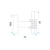 Patère de salle de bain 29104  Rivo Brush Copper