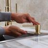 Soap dispenser gold brush round