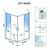Cabine de douche Rea City 90x90 Brush Copper