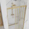 Porta de chuveiro escovada dourada Rea Alex 100