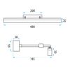 Aplică LED pentru baie APP1872 40 CM GOLD