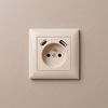 Single grounded socket + USB-A USB-C OSTE JNH004-G Beige