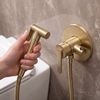 Podomítková bidetová baterie Rea Ontario Brush Gold