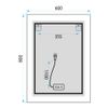 Mirror LED 60x80cm SAB-3426