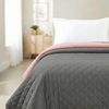 Couvre-lit réversible capitonné Inez D.Grey-Pink