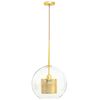 Sklenená prívesková lampa zlatá loftová APP555-1CP 25cm
