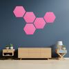Hexagon wall panel pink