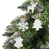 Sada 16ks vešiakov na vianočný stromček biely