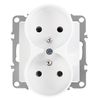 Double grounded socket OSTE JNH002-G White