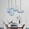 Lampa LED Sufitowa Wisząca Szklana APP443-CP Niebieska