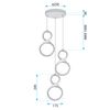 Suspension LED G073-3CPR Gold