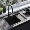 Stainless steel sink Fin Black