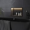 bathroom shelf LED 30x45 black