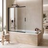 Sliding bathtub screen REA Dario Black 100