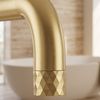 Szabadon álló padló csaptelep Rea Lungo Diamond Brush Gold