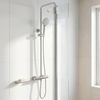 Set de douche sans bec avec thermostat Rea Lungo Chrome