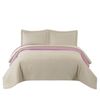 BEDSPREAD- QUILTED/DOUBLE-SIDED Inez Beige-Pink