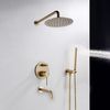 Colonne de douche-baignoire encastrée Rea Lungo Gold + BOX