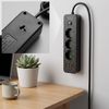 Prelungitor Multipriză 3 prize + 2x USB-A + USB-C JNH020-3A Black