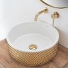 Lavabo da appoggio Rea Helen Gold White