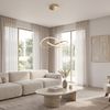 Ring moderní LED závěsné stropní svítidlo + dálkové ovládání APP394-CP Gold