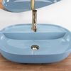 Countertop Basin REA Aura 61 L.Blue Shiny