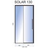 Sprchové dvere SOLAR - matné čierne 130