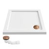 Dušo irklavimo baseinas Rea Belmond White 80x80 Brush Copper