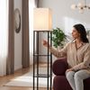 Lampa Stojąca Podłogowa JNH050-1F White z półkami