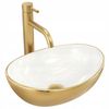 Умивалник за плот Basaro  Sofia Gold / White