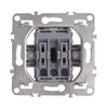 Double Switch with Frame OSTE JNH007-W BEIGE