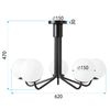 LAMPA WISZĄCA SUFITOWA CZARNA APP1578-5C