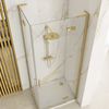 Shower enclosure REA Hugo Gold Brush 100x80
