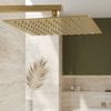 Čtvercová hlavová sprcha REA JS-P015BG 25cm Brush Gold