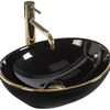 Countertop washbasin Rea Sofia Black Gold Edge