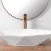 Countertop Basin Rea Vegas White Rose Gold Edge