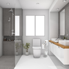 Metalen chromen toiletstandaard met borstel 392597